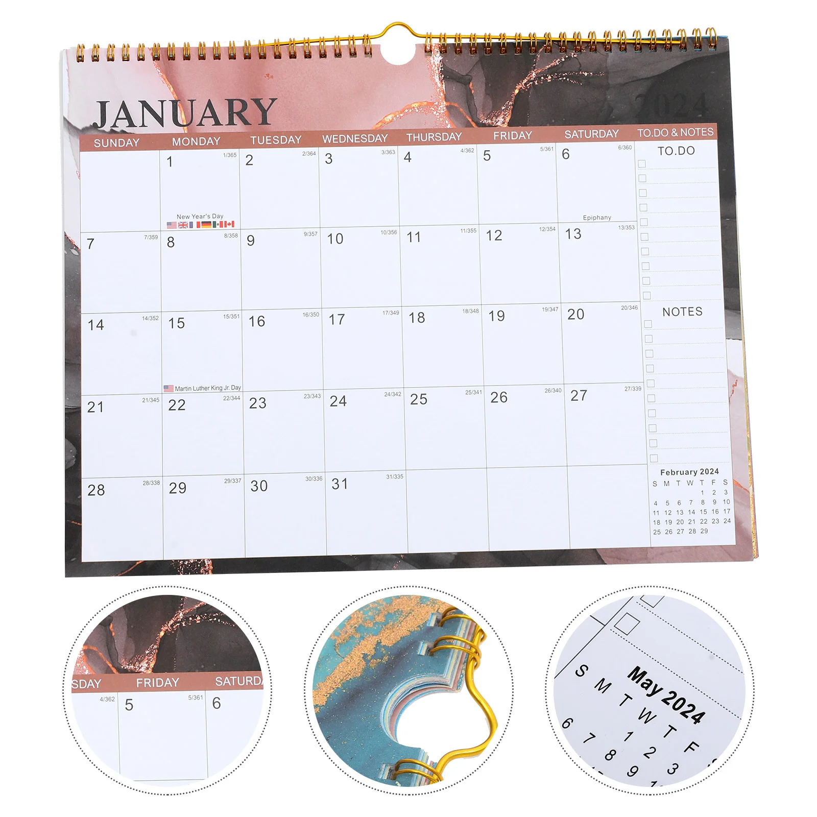 

Desk Calendars Holiday Hanging Desktop Appointment Daily Use Paper Wall Dating