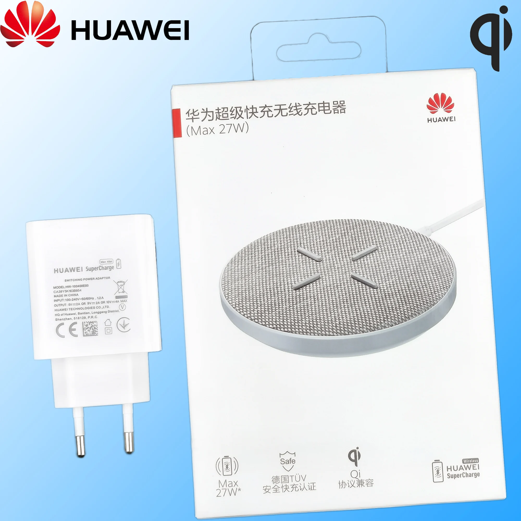 

Original SuperCharge HuaWei Wireless Charging 27W Qi Fast Charge Wireless Max 5A Type C Cable For Mate 30 Pro for iPhone 11