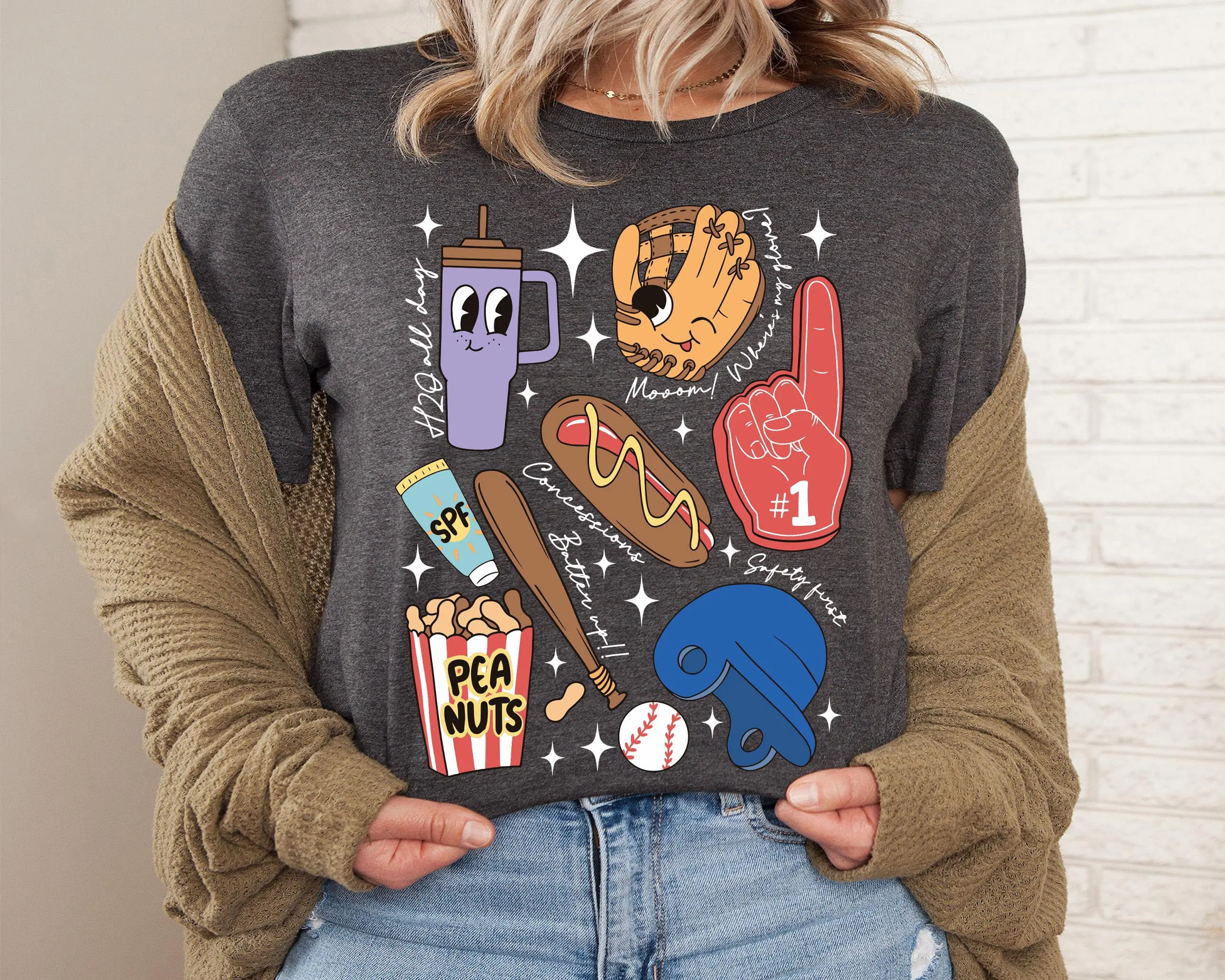 Футболка на день бейсбольной игры H2O Все Мот где есть мои перчатки уступки