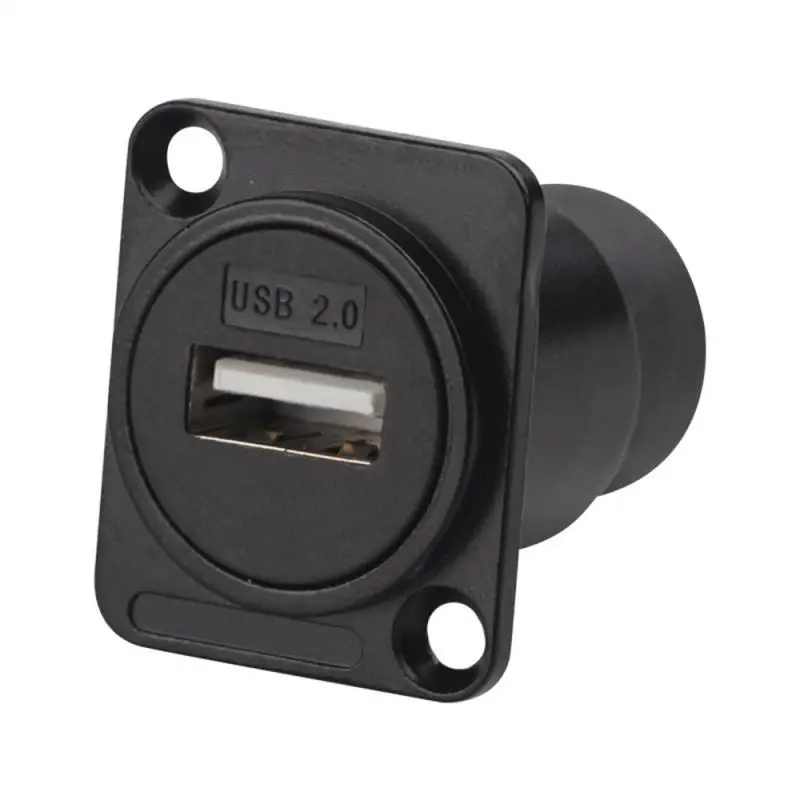 Разъем мама-мама из цинка типа D прочный портативный Usb-2 0 монтаж на панели