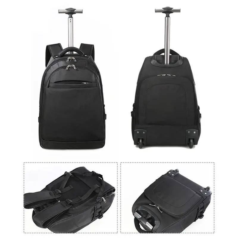 Rolling Backpack Wheeled Laptop Bag Trolley Luggage Suitcase Waterproof Durable for Travel Business College Student Fit for 20 i
