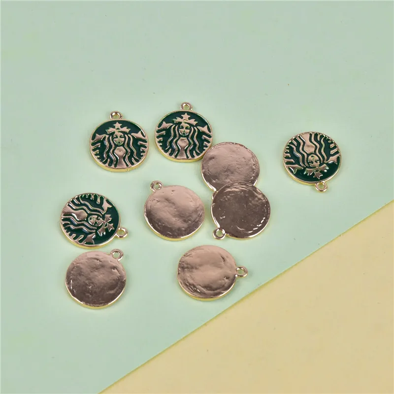 

Металлические Подвески для изготовления ювелирных изделий в виде кофейных катушек 10 шт./упак. 18*19 мм