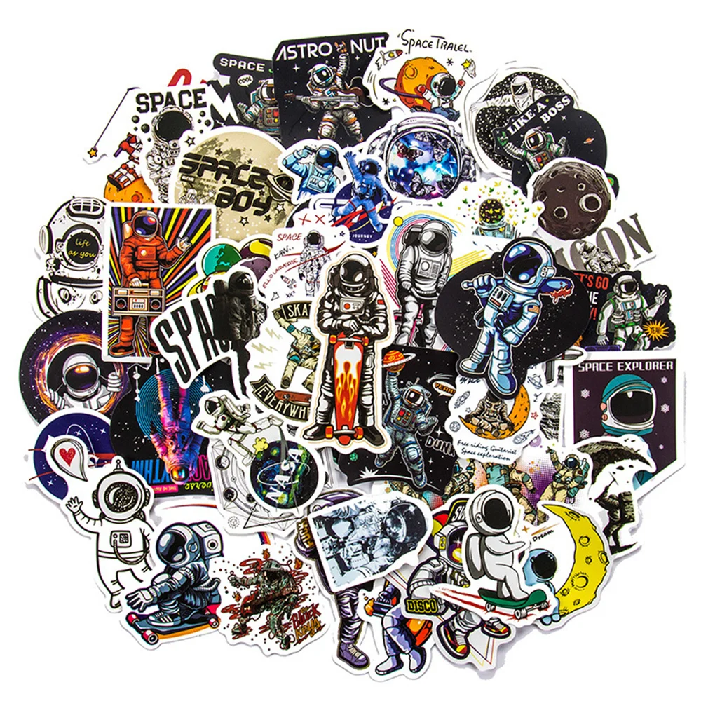 

10/30/50PCS Cartoon Astronaut Personality Graffiti Sticker for Toys Luggage Laptop IPad Gift Journal Guitar Sticker Wholesale