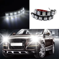 waterproof multi colors drl light cars auto decorative flexible daytime running light 6chips car driving strip styling headlight