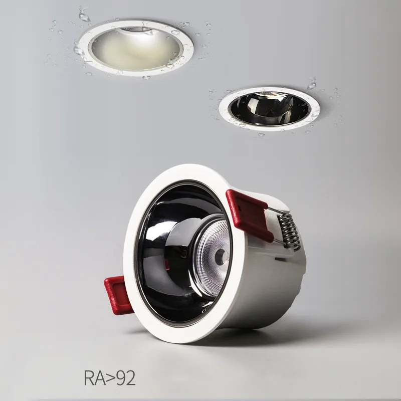 

Светодиодный водонепроницаемый потолочный светильник с регулируемой яркостью, влагостойкий встроенный cob светильник для ванной, туалета, ...