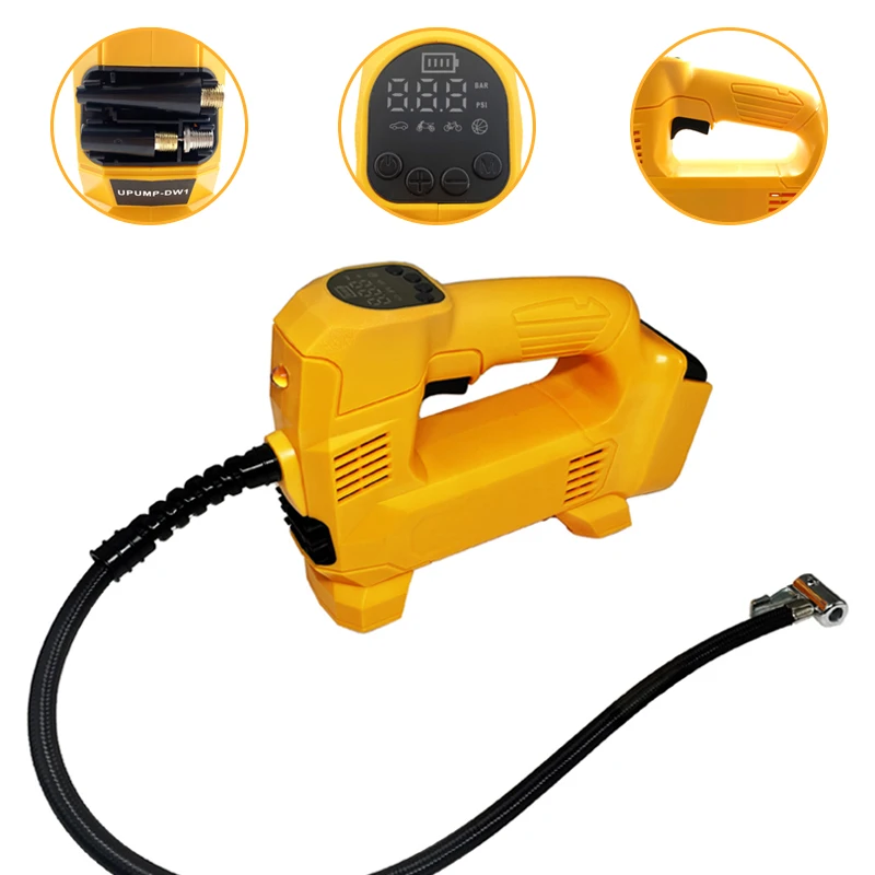 Inflatable Pump With Digital Display For Dewalt 18v Battery