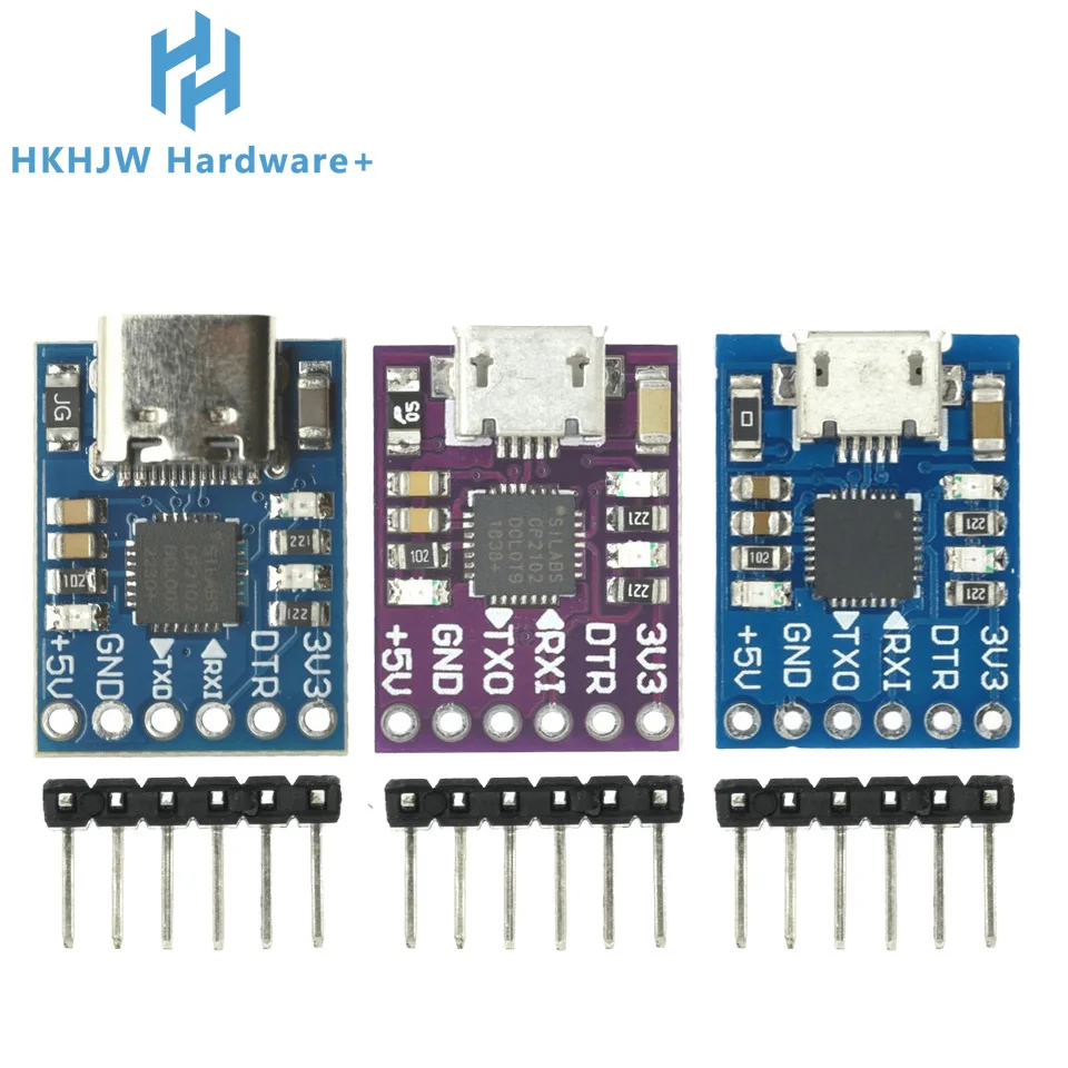Преобразователь CJMCU CP2102 с разъемом Type-C MICRO USB на Модуль UART TTL 6-контактный