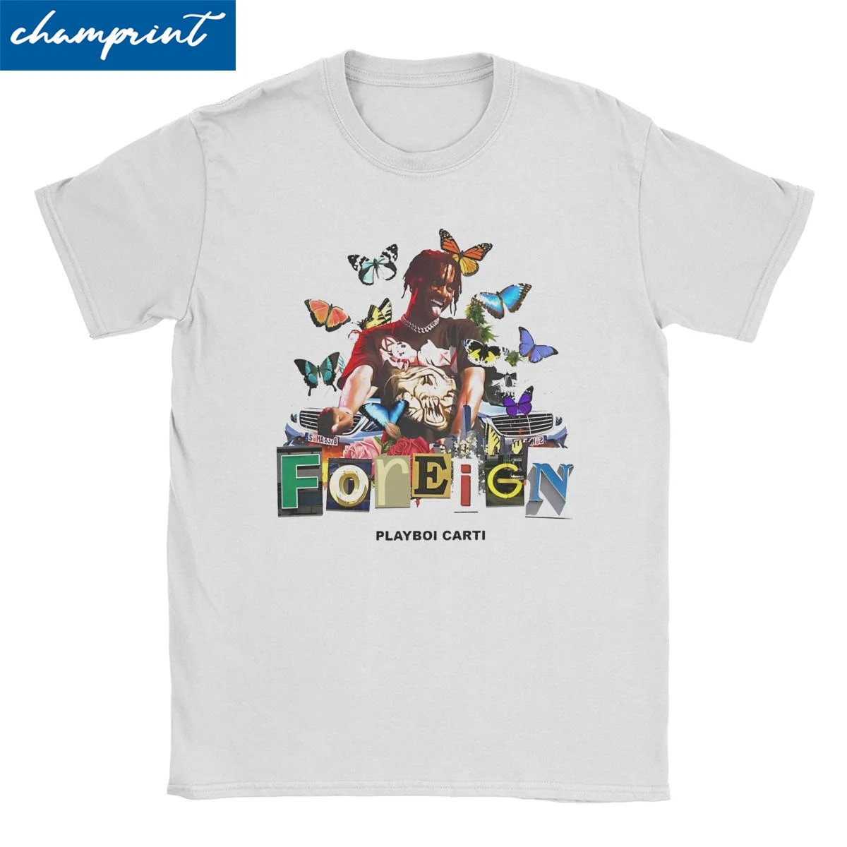 Футболка Playboi Carti для мужчин и женщин рубашка из чистого хлопка в стиле хип-хоп с