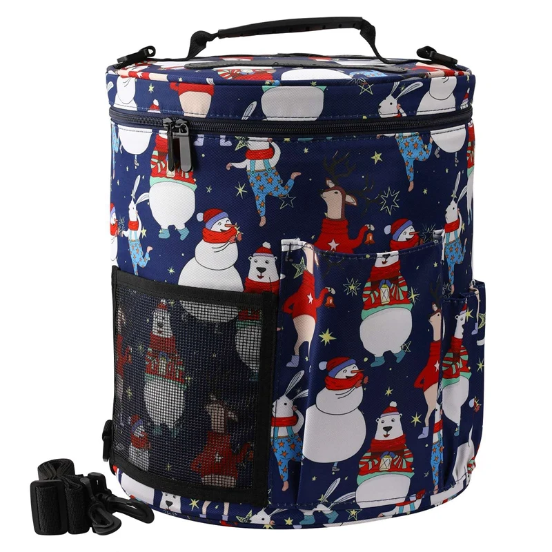 

Knitting Bag Yarn Tote Storage Bag For Wool Crochet Hooks DIY Household Organizer Sewing Tools Accessories