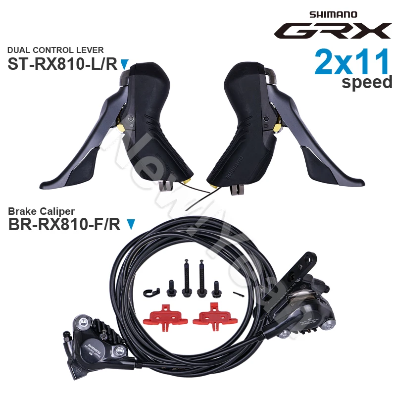 SHIMANO GRX 2x11 speed Hydraulic Disc Brake Groupset Lever ST-RX810-L ST-RX810-R and Brake BR-RX810-F BR-RX810-R Original parts