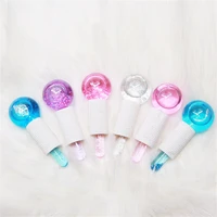 2pcs crystal ice hockey roller energy massage beauty facial eye crystal ball massager water wave ice globes skin care