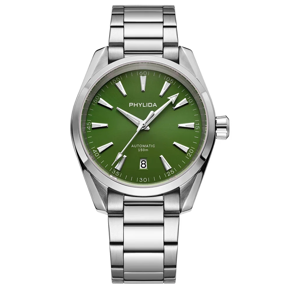 

NEW High quality PHYLIDA 2022 Green Dial Aqua 150m Automatic Watch Sapphire Crystal NH35A Wristwatch 100WR Diver Watches for Men