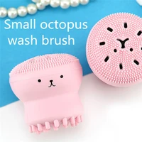 cute pink women face exfoliating jellyfish shaped double sided eco friendly skin care tool beauty tool