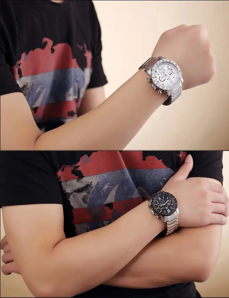 Часы наручные MEGIR мужские с хронографом спортивные водонепроницаемые армейские