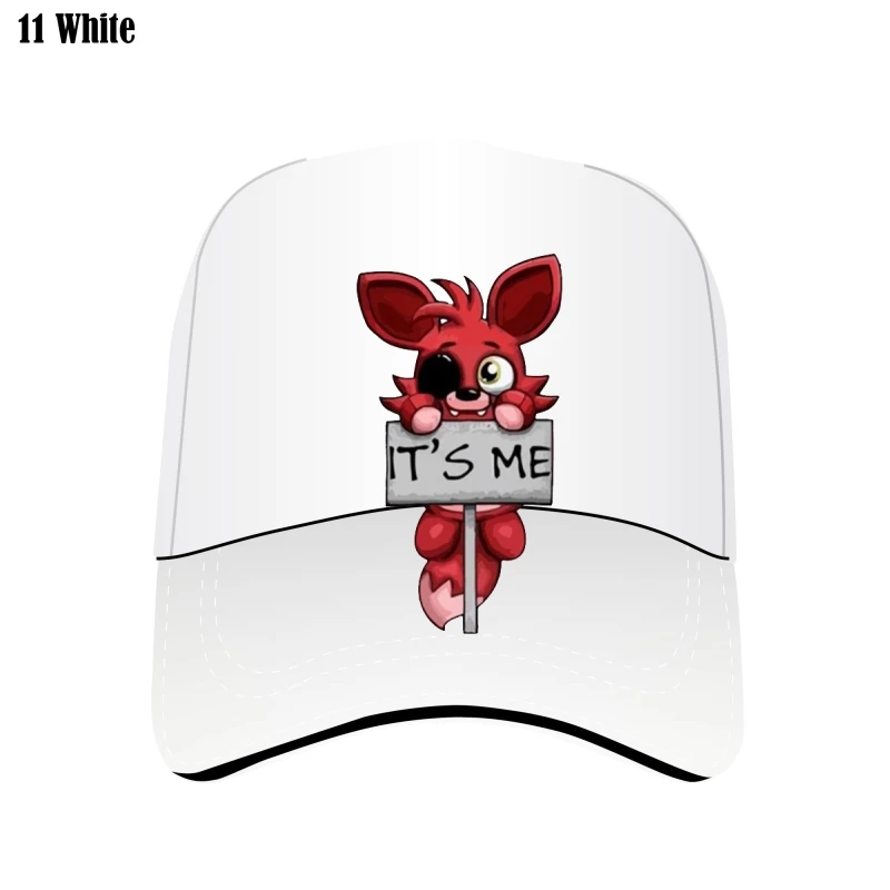 

Kawaii Fnaf Plush Foxy Men Custom Hat Summer Hip Hop Custom Hat Pre-Cotton Visors Bill Hats Man Children Kids Brand Baseball Cap