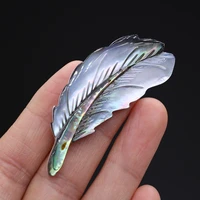 women brooch natural shell the mother of pearl shell leather shaped pendant for jewelry making diy necklace clothes accessory