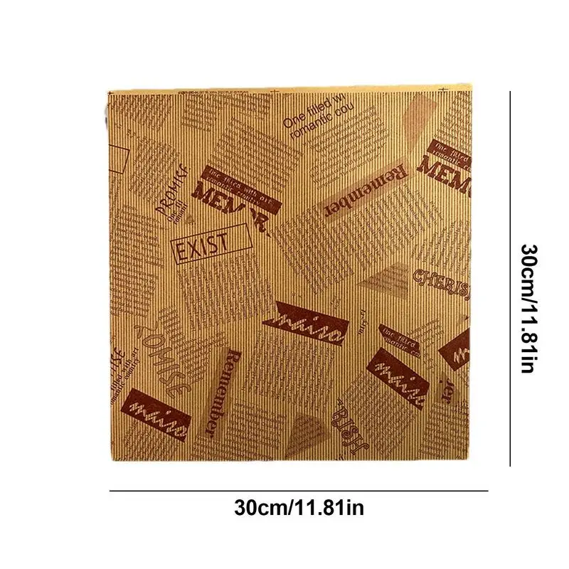 Жиронепроницаемые бумажные листы вкладыши для сэндвичей 100 шт. антипригарные