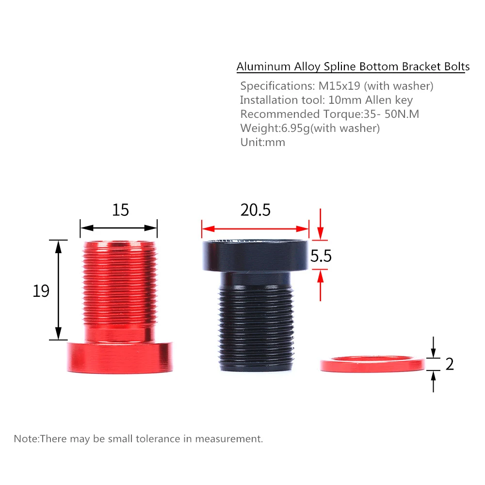 2 шт. болты для кронштейна горного велосипеда M15 из алюминиевого сплава |