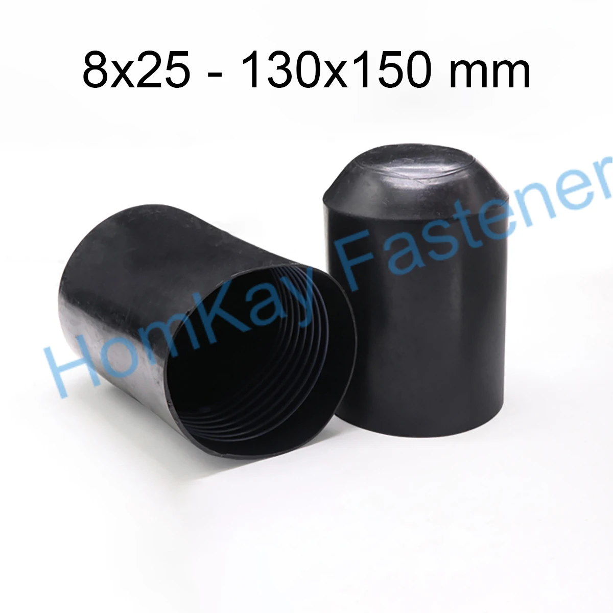 

8x25-130x150mm Black 2:1 Heat Shrink Caps High-Voltage Cable Insulation Protection Sealing Head Power Cable Protection