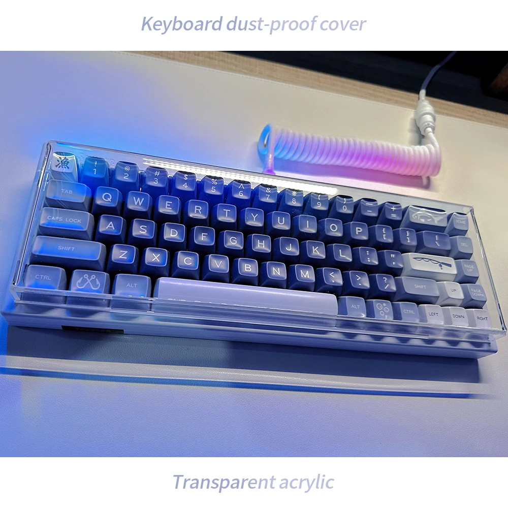 Acrylic Dust Cover for Keyboard Waterproof Dustproof Anti Stepping Protect Cover for 60 64 68 75 84 87 104 108 96 NJ68 Air Cover