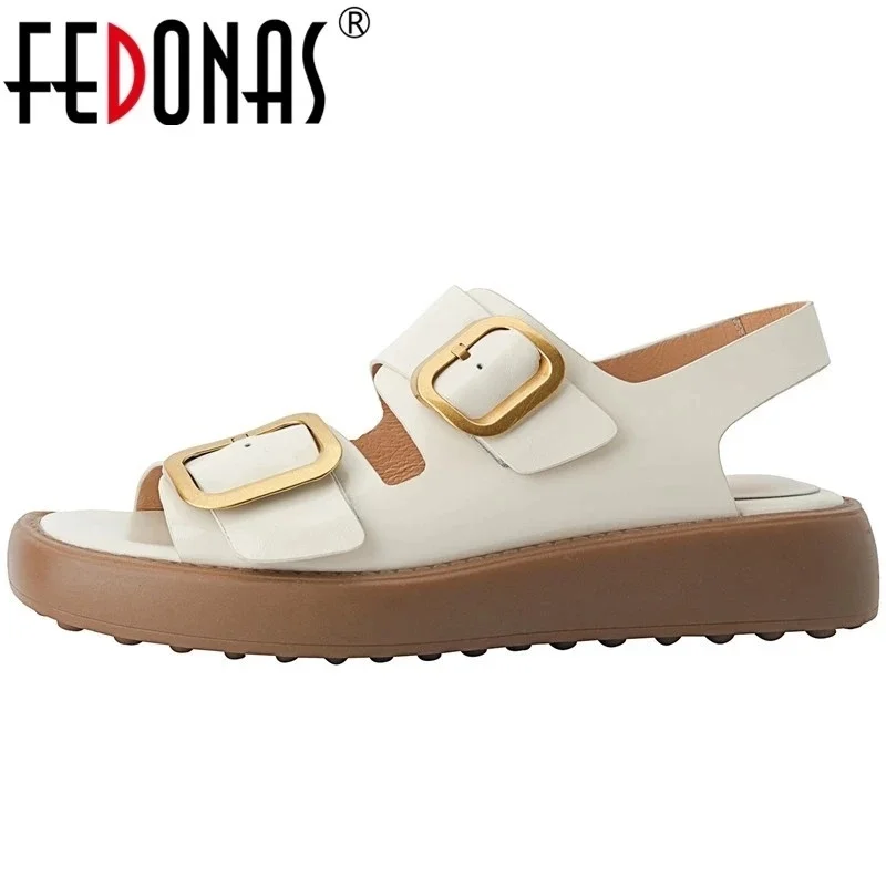 

Сандалии женские из натуральной кожи с открытым носком, в стиле ретро