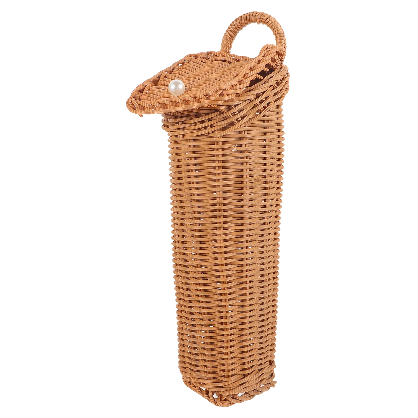 

Simulation Rattan Hanging Basket Woven Basket Wall Mounted Utensil Storage Basket