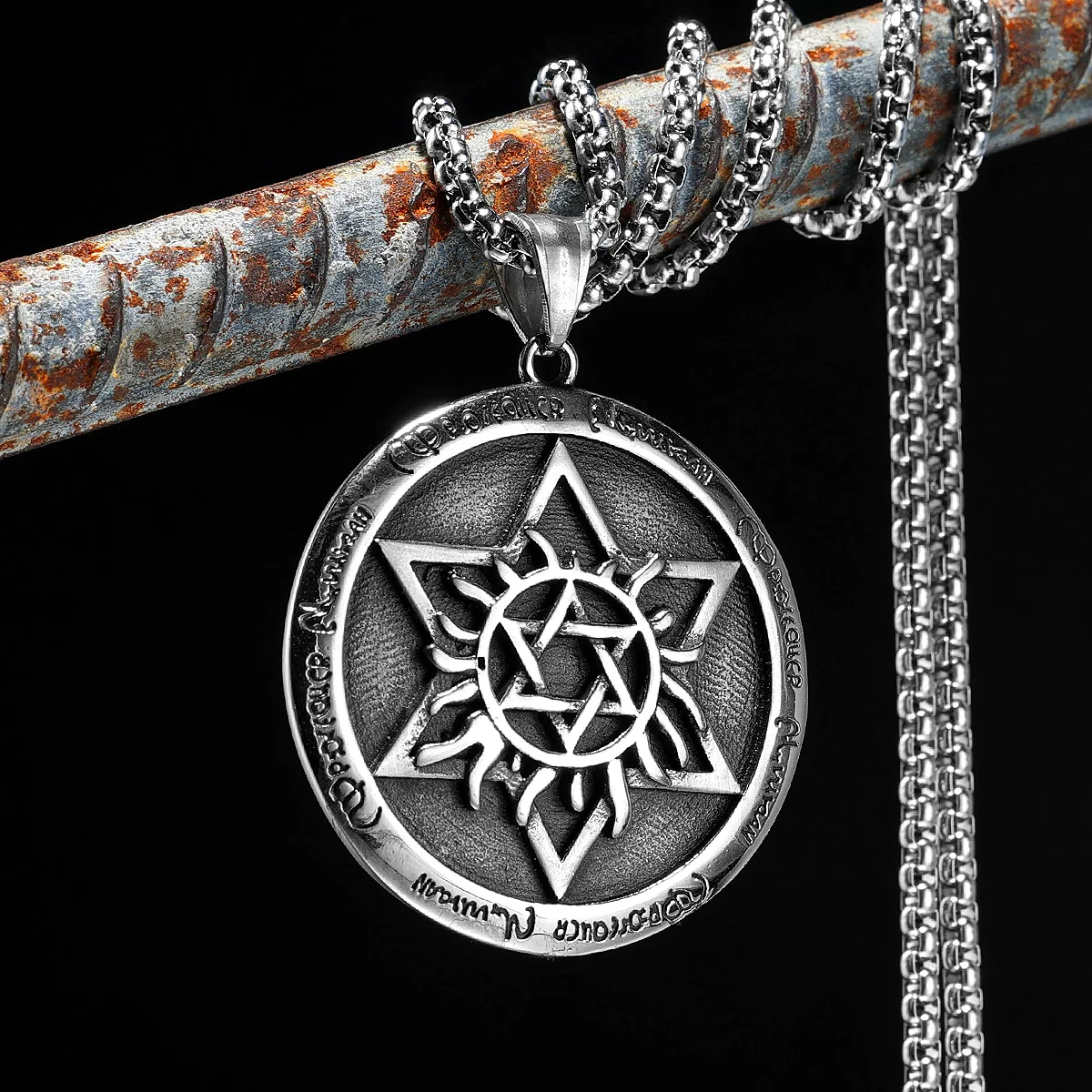 Ожерелья со звездой Давида подвески-амулеты жетон нержавеющая сталь 316L мужская