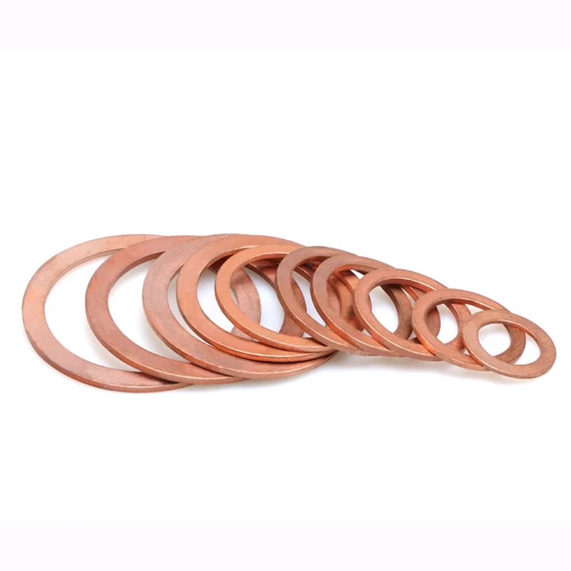 M3 M4 M5 M6 M7 M8 M9 M10 Brass Copper Sealing Boat Crush Washer Flat Gasket Ring Sump Plug Oil Seal Fitting Thickness 1mm | Обустройство