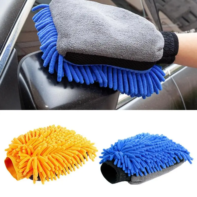 

1PC Car Washing Gloves Auto Super Water Absorbent Cleaning Mitt Glove Automobile Washing Gloves In 2 Colors For Car Cleaning