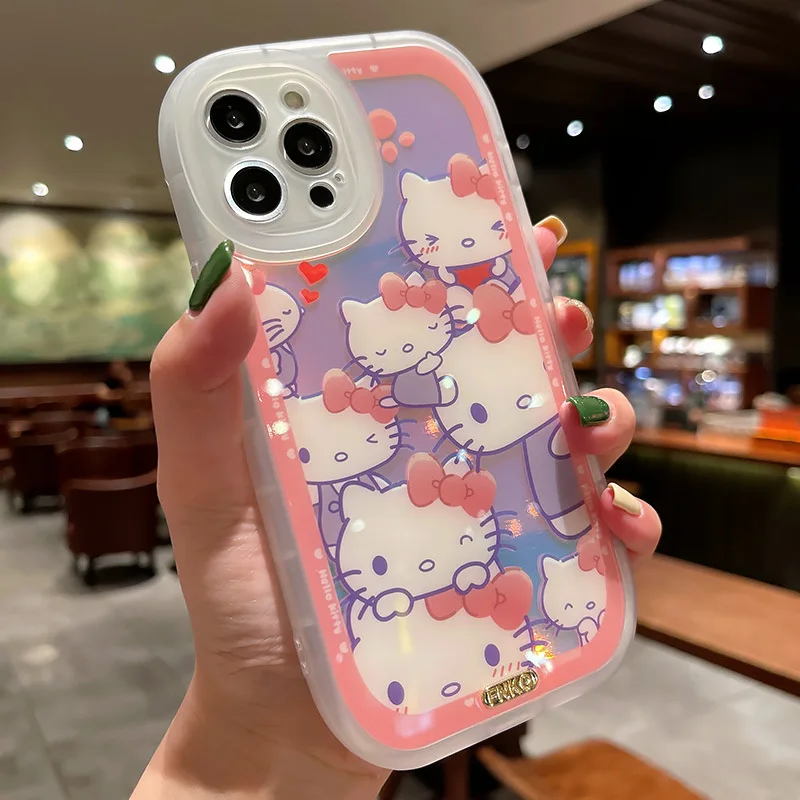 Kawaii Sanrio Iphone чехол Hello Kittys Cinnamoroll аниме силиконовый для телефона Iphone11 12 13 Xr Pro Max