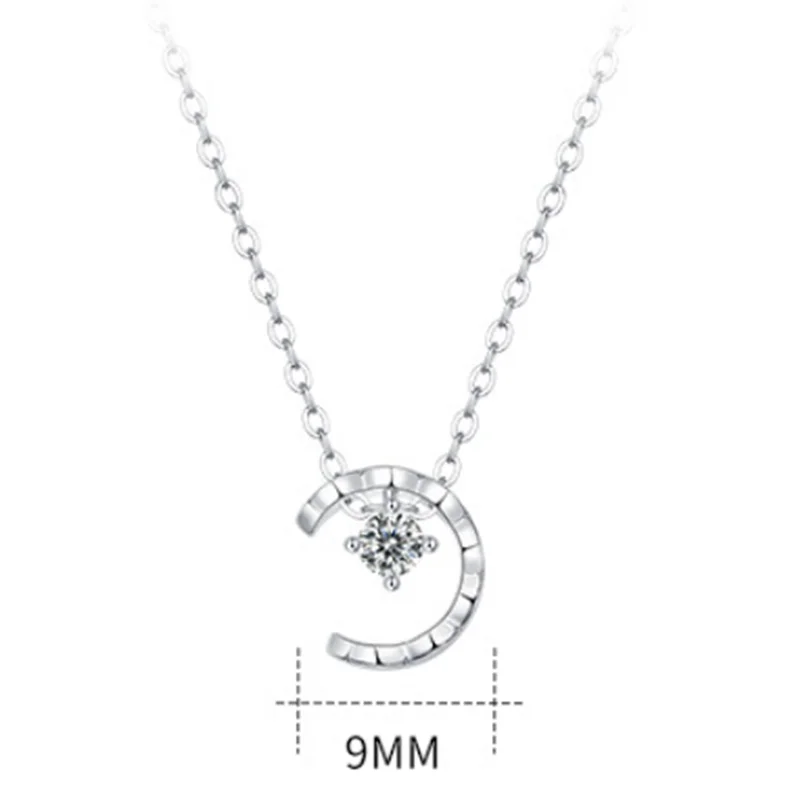 Женская и Мужская подвеска из серебра 100% пробы с муассанитом