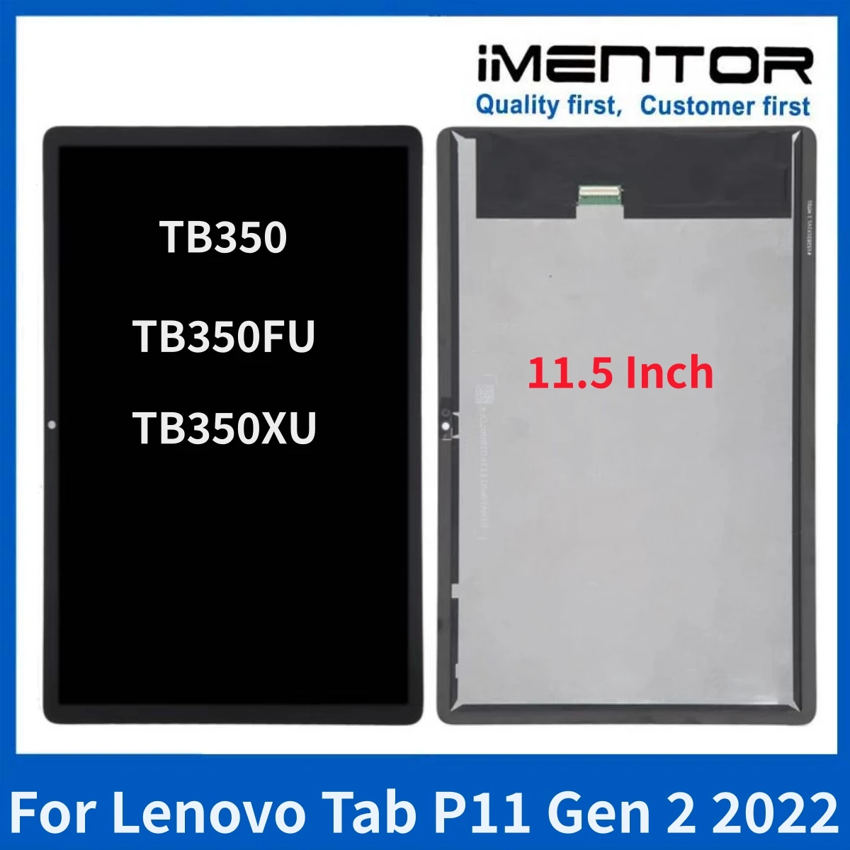 

ЖК-дисплей 11,5 дюйма для Lenovo Tab P11 Gen 2 2022 TB350 TB350FU TB350XU, дисплей с сенсорным экраном и дигитайзером в сборе, Ремонтный дисплей, оригинал