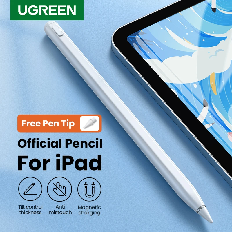 【NEW】UGREEN Stylus Pen for Apple Pencil Magnetic Wireless Charging for iPad Pro Air Mini 2022 Bluetooth Palm Rejection Tilt Pen