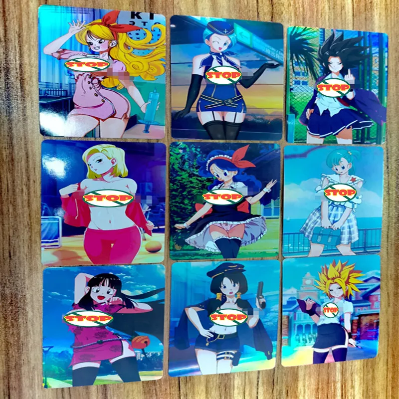 9 шт./компл. Новый Аниме One Piece Naruto Dragon Ball Rem Pretty Girl Naked Card Bundle сексуальный персонаж