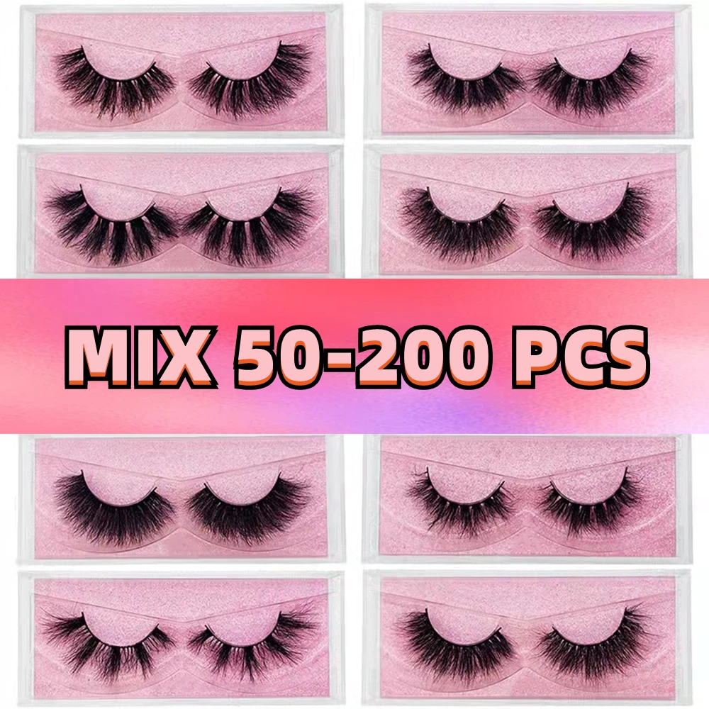 PIGGY Mink Lash Faux Cils Fluffy Natural Wispy Mink Lashes For Eyelash Extension Lashes Bulk Wholesale Makeup Tools Beauty