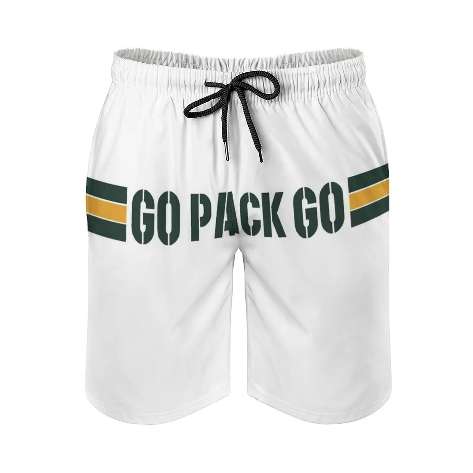 

Go Pack Go Men'S Beach Shorts Board Shorts Bermuda Surfing Swim Shorts Green Bay Aaron Rodgers Go Pack Go Packers Beach Shorts