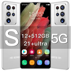 2021 global version s21ultra cellphone 6 7inch telephone portable android10 0 mobile phones gift water drop screen smartphones free global shipping
