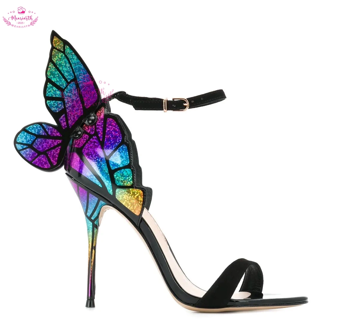 

summer Women Party High Heels Sandals Gladiator Sandalias Sexy Female Butterfly Wing Thin Heeled Wedding Pumps Shoes for women