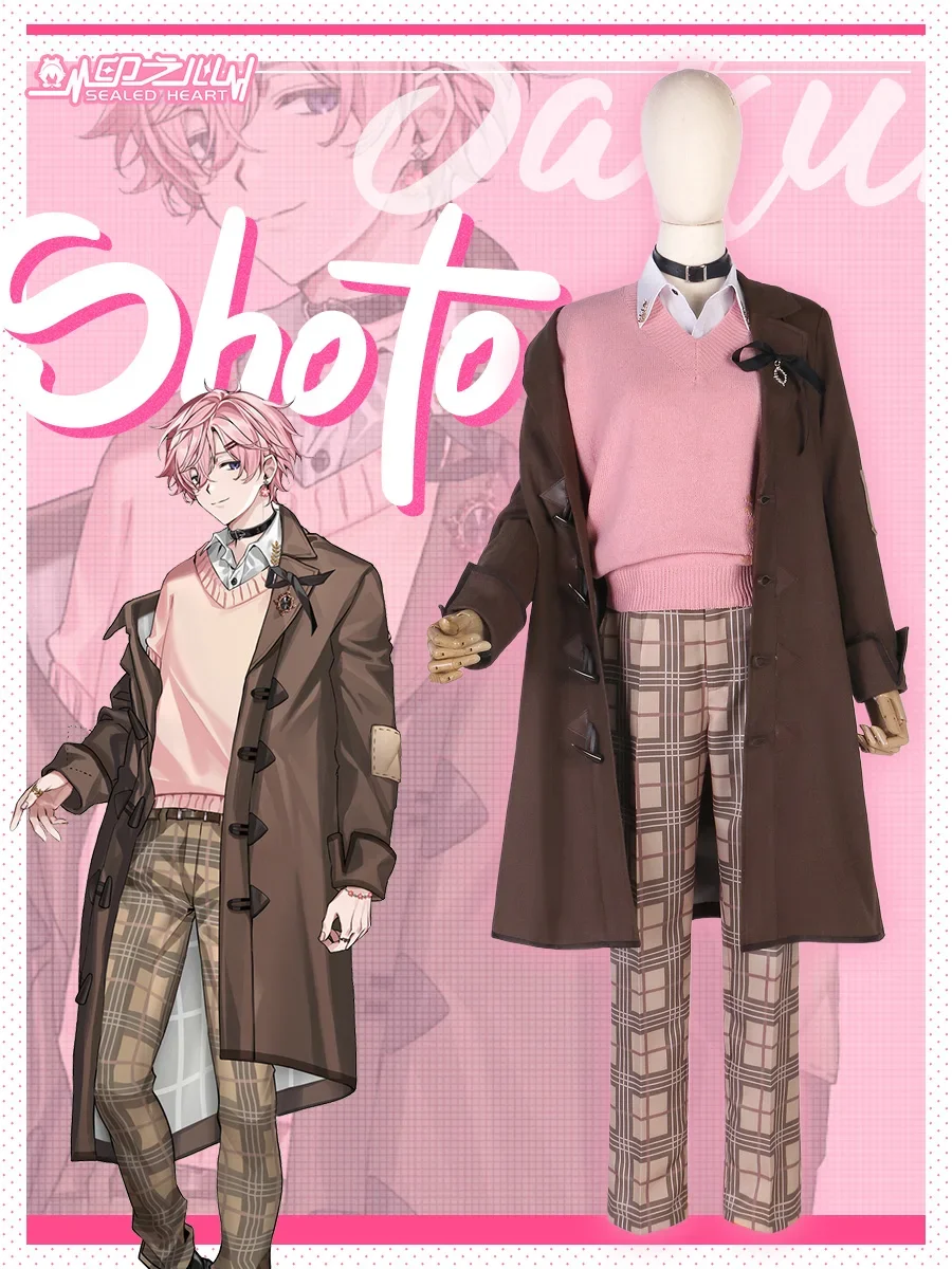 Vtuber Shoto Косплей Костюм Shxtou Хэллоуин Одежда Пальто Свитер Брюки Женский Новый
