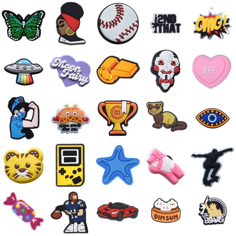 

Men Girl Wholesale Bulk Shoes Accessories Shoe Charms Decorations for Croc Boy Kids Para Pins Gifts Set Jeans Packs Women Charm