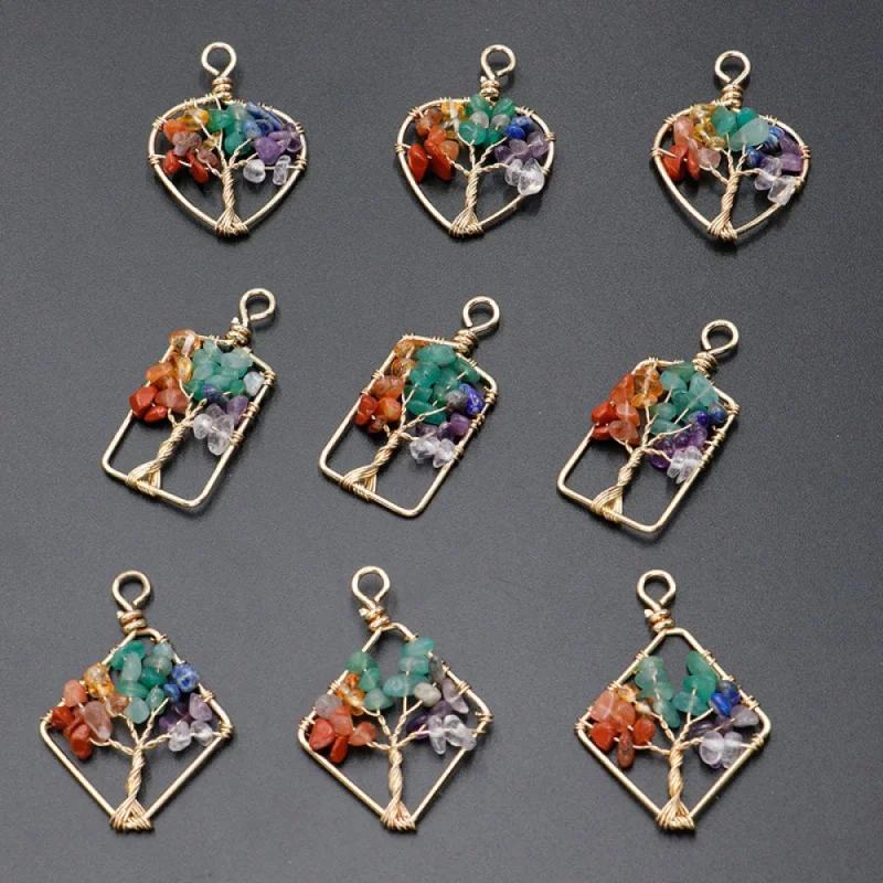 Натуральный камень кристалл ручной работы чистая медная проволока обмотка