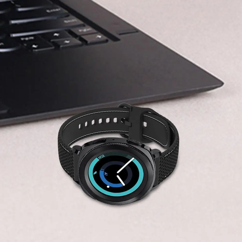 

Premium Watch Belt Wear-resistant No Odor Watch Band 20mm Smart Watch Stitching Line Wrist Strap Watch Strap