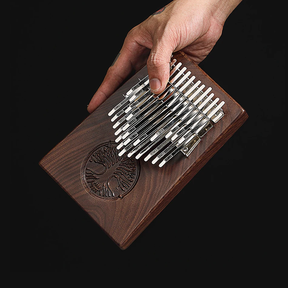 Новая двухслойная круглая клавиатура hlру Kalimba с 24/34 клавишами черный орех для