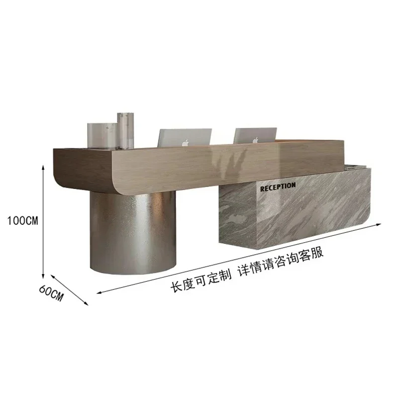 Минималистичная мебель офисные комнаты приемная эстетическая салонная стойка