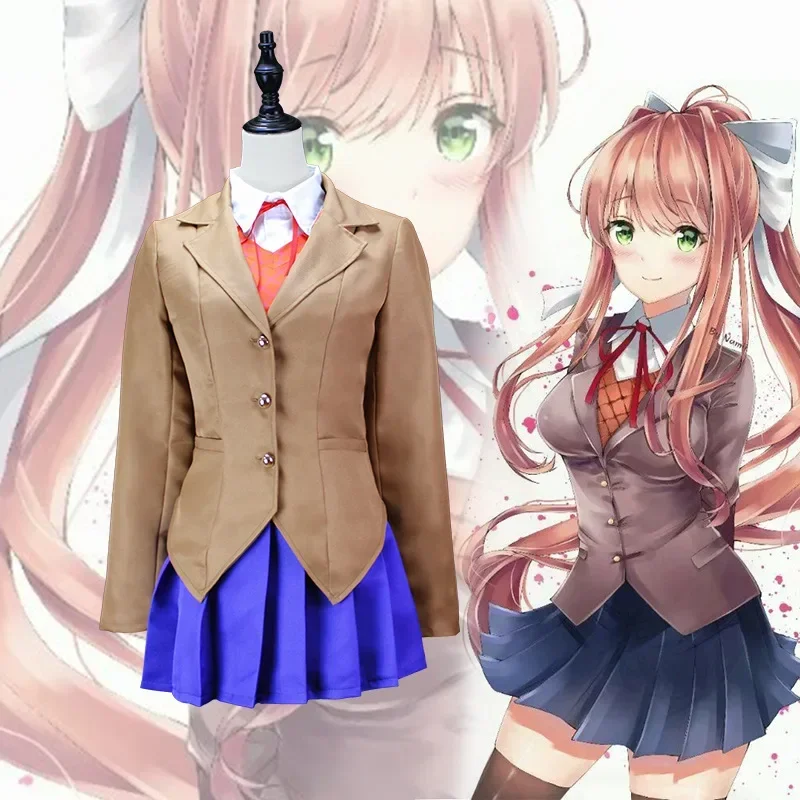 Костюм Косплей Сахори Юрий Нацуки Моника Клуб Састра Доки Комплект Аниме