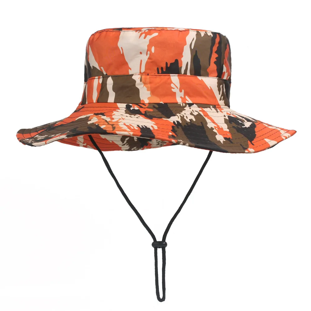 

Outdoor Hunting Sun Hat Fishing Hat Wide Brim Breathable Net Camouflage Hat Men's and Women's Sun Hiking Hat