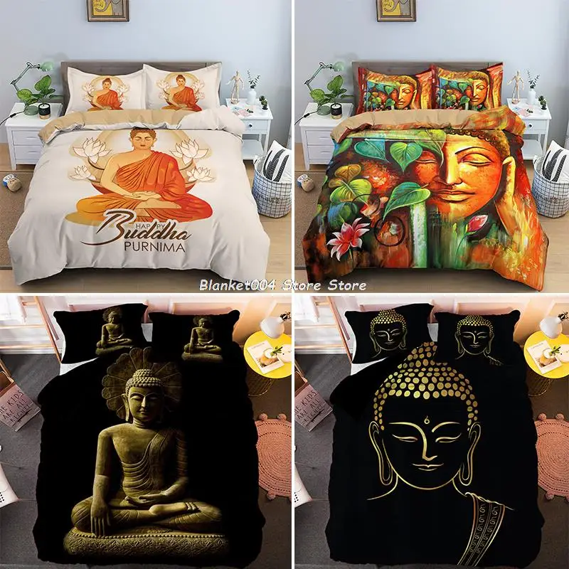 

Buddha King Queen Single Double Bedding Set Psychedelic Duvet Cover AU/EU/UK/US Size Available With PIllowcase 2/3pcs Bedclothes