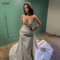 lorie off shoulder formal evening dresses beadings dubai mermaid bodycon celebrity gowns with detachable train backless dress