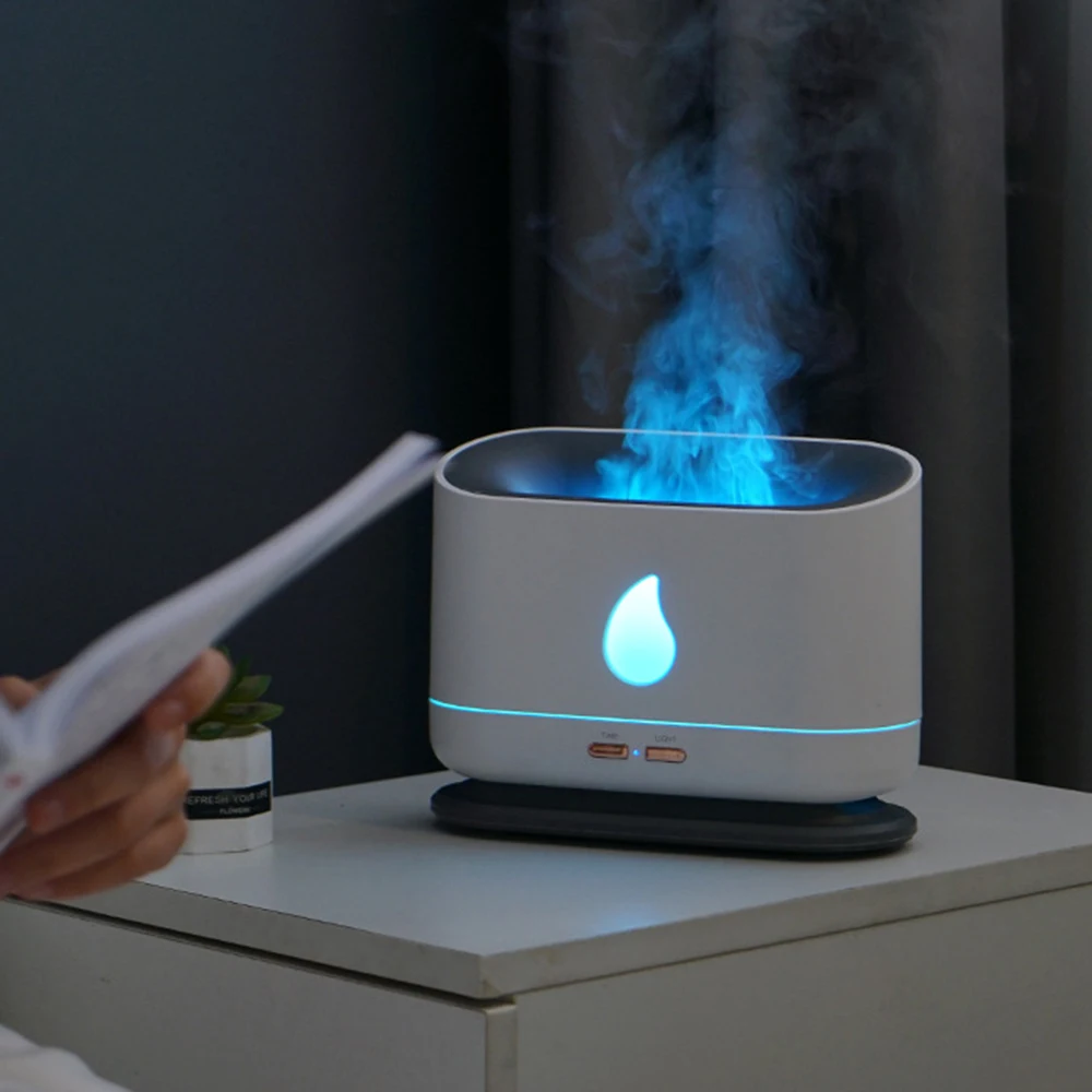 

Flame Aroma Diffuser Air Humidifier Ultrasonic Cool Mist Maker Fogger LED Essential Oil Jellyfish Difusor Fragrance Home
