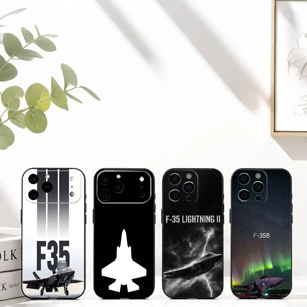 Фото Чехол для телефона F-35 Stealth Jet для iPhone 17, 16, 15, 14, 13, 12, 11 Plus, Pro Max и других моделей, мягкий черный чехол №1
